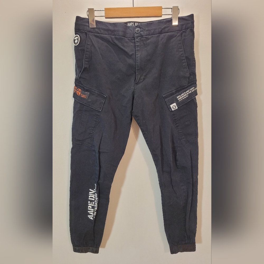 Bape A Bathing Ape Black Slim Cargo Pants - S